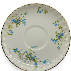 Pope Gosser China 6" Saucer Vintage Fleurette Pattern Replacement Made‎ in USA